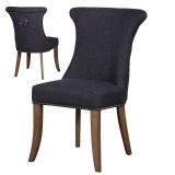 Olson Ring Back Studded Dark Grey Dining Chair